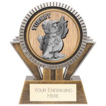 Apex Goof Balls Sozzled Golf Trophy | Antique Gold & Silver | 130mm | G25