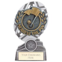 The Stars Nearest Pin Plaque Golf Trophy | Silver & Gold | 150mm | G9