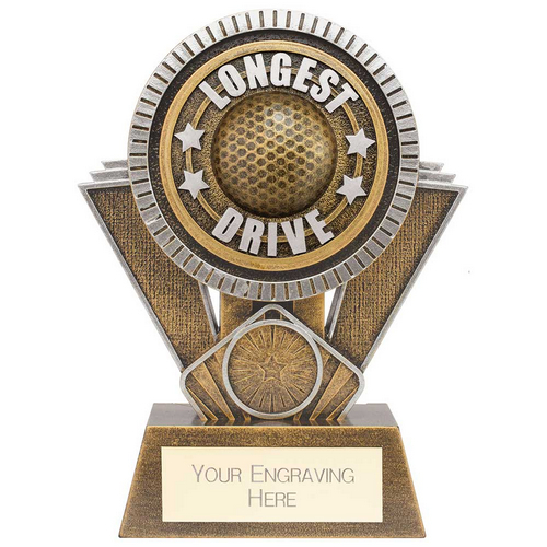 Apex Ikon Longest Drive Golf Trophy | Gold & Silver | 155mm | G25