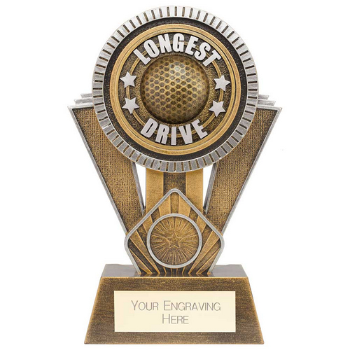 Apex Ikon Longest Drive Golf Trophy | Gold & Silver | 180mm | G25