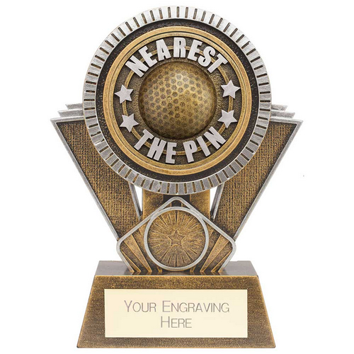 Apex Ikon Nearest the Pin Golf Trophy | Gold & Silver | 155mm | G25