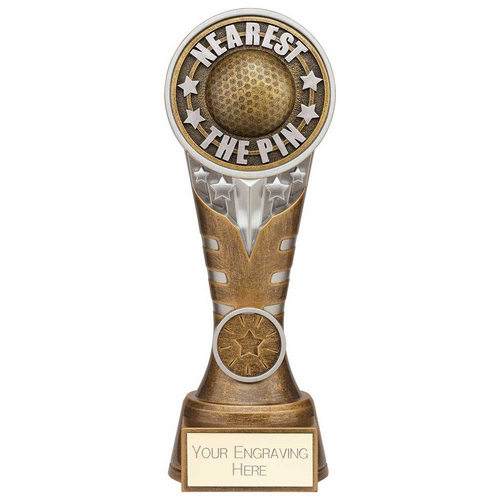 Ikon Tower Nearest the Pin Golf Trophy | Antique Silver & Gold | 200mm | G24