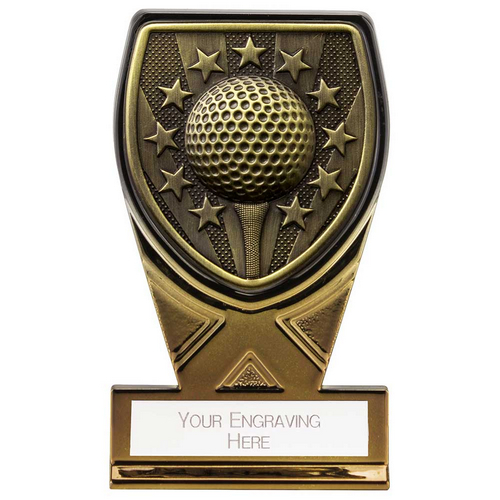 Fusion Cobra Golf Trophy | Black & Gold | 110mm | G9
