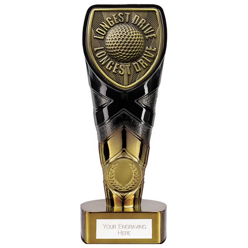 Fusion Cobra Golf Longest Drive Trophy | Black & Gold | 175mm | G7