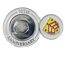 35mm Coin with detachable Golf Ball Marker | Magnetic | Double Sided