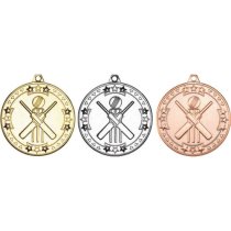 Cricket Tri Star Medal | Bronze | 50mm