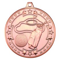 Golf Tri Star Medal | Bronze | 50mm