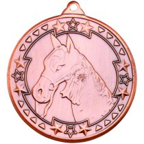 Horse Tri Star Medal | Bronze | 50mm