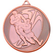 Rugby 'Multi Line' Medal | Bronze | 50mm