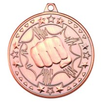 Martial Arts Tri Star Medal | Bronze | 50mm