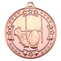 Rugby Tri Star Medal | Bronze | 50mm