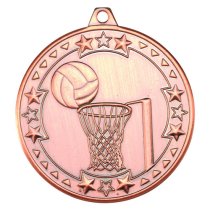 Netball Tri Star Medal | Bronze | 50mm