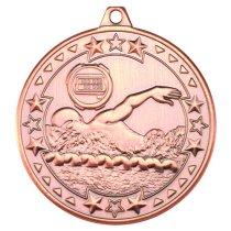Swimming Tri Star Medal | Bronze | 50mm