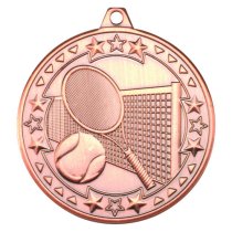 Tennis Tri Star Medal | Bronze | 50mm