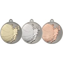 Basketball Two Colour Medal | Matt Silver & Bronze | 50mm