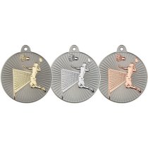 Badminton Two Colour Medal | Matt Silver & Gold | 50mm