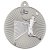Badminton Two Colour Medal | Matt Silver & Silver | 50mm - MV26S