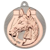 Horse Two Colour Medal | Matt Silver & Bronze | 50mm