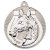 Horse Two Colour Medal | Matt Silver & Silver | 50mm - MV20S