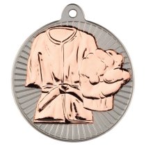 Martial Arts Two Colour Medal | Matt Silver & Bronze | 50mm