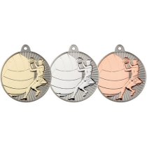 Netball Two Colour Medal | Matt Silver & Bronze | 50mm