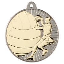 Netball Two Colour Medal | Matt Silver & Gold | 50mm