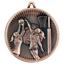 Netball Deluxe Medal | Bronze | 60mm