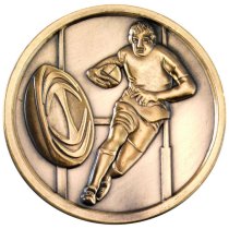 Rugby Medallion | Antique Gold | 70mm