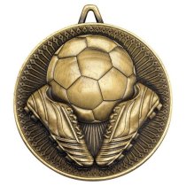 Football Deluxe Medal | Antique Gold | 60mm
