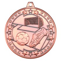 Football Tri Star Medal | Bronze | 50mm