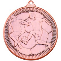 Football 'Multi Line' Medal | Bronze | 50mm