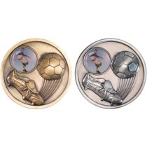 Football And Boot Medallion | Antique Gold | 70mm