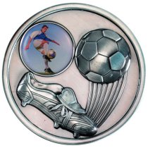 Football And Boot Medallion | Antique Silver | 70mm