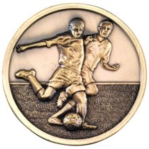 Football Players Medallion | Antique Gold | 70mm