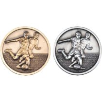 Football Players Medallion | Antique Gold | 70mm