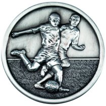 Football Players Medallion | Antique Silver | 70mm
