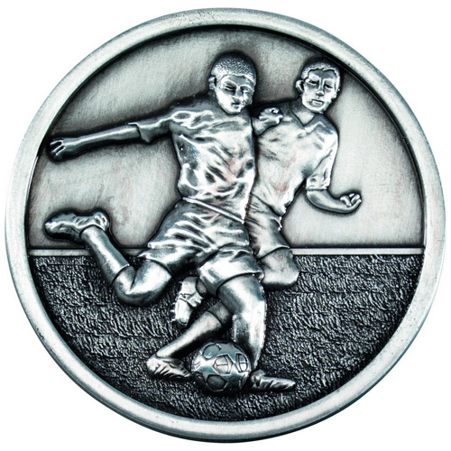 Football Players Medallion | Antique Silver | 70mm