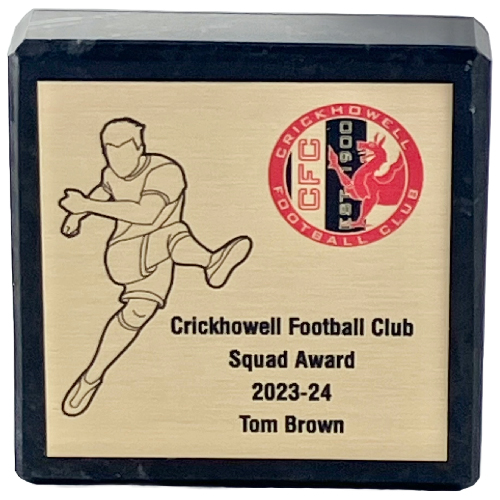 Tower Trophies Marble Football Squad Award | Striker | 75 x 75mm