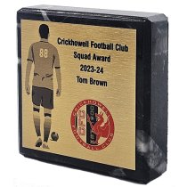 Tower Trophies Marble Football Squad Award | Back of the Net | 75 x 75mm