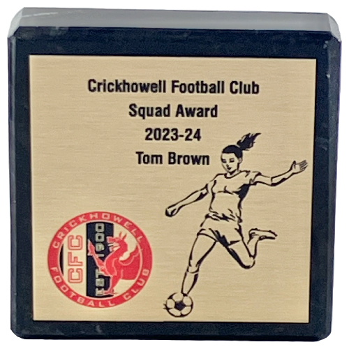 Womens Football Squad Award | Marble | 75 x 75mm