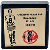 Womens Football Squad Award | Marble | 75 x 75mm