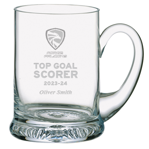 Shire County Engraved Crystal | Handmade Tankard 60cl | Top Goal Scorer | Starburst Base | Gift Box