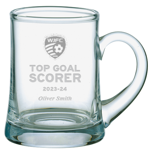 Shire County Engraved Crystal | Handmade Cask Ale Tankard 65cl | Top Goal Scorer | Gift Box