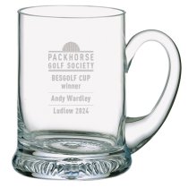 Shire County Engraved Crystal | Handmade Tankard 60cl | Starburst Base | Gift Box