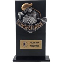 Jet Glass Falcon Golf Trophy | Longest Drive | 160mm | G25