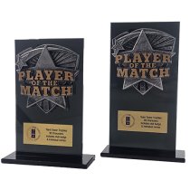 Jet Glass Shield Player of the Match Trophy | 140mm | G25