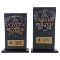 Jet Glass Shield Player of the Match Trophy | 140mm | G25