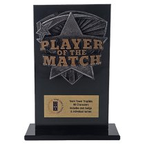 Jet Glass Shield Player of the Match Trophy | 140mm | G25