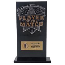 Jet Glass Shield Player of the Match Trophy | 160mm | G25