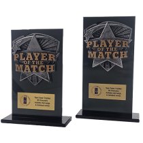 Jet Glass Shield Player of the Match Trophy | 160mm | G25